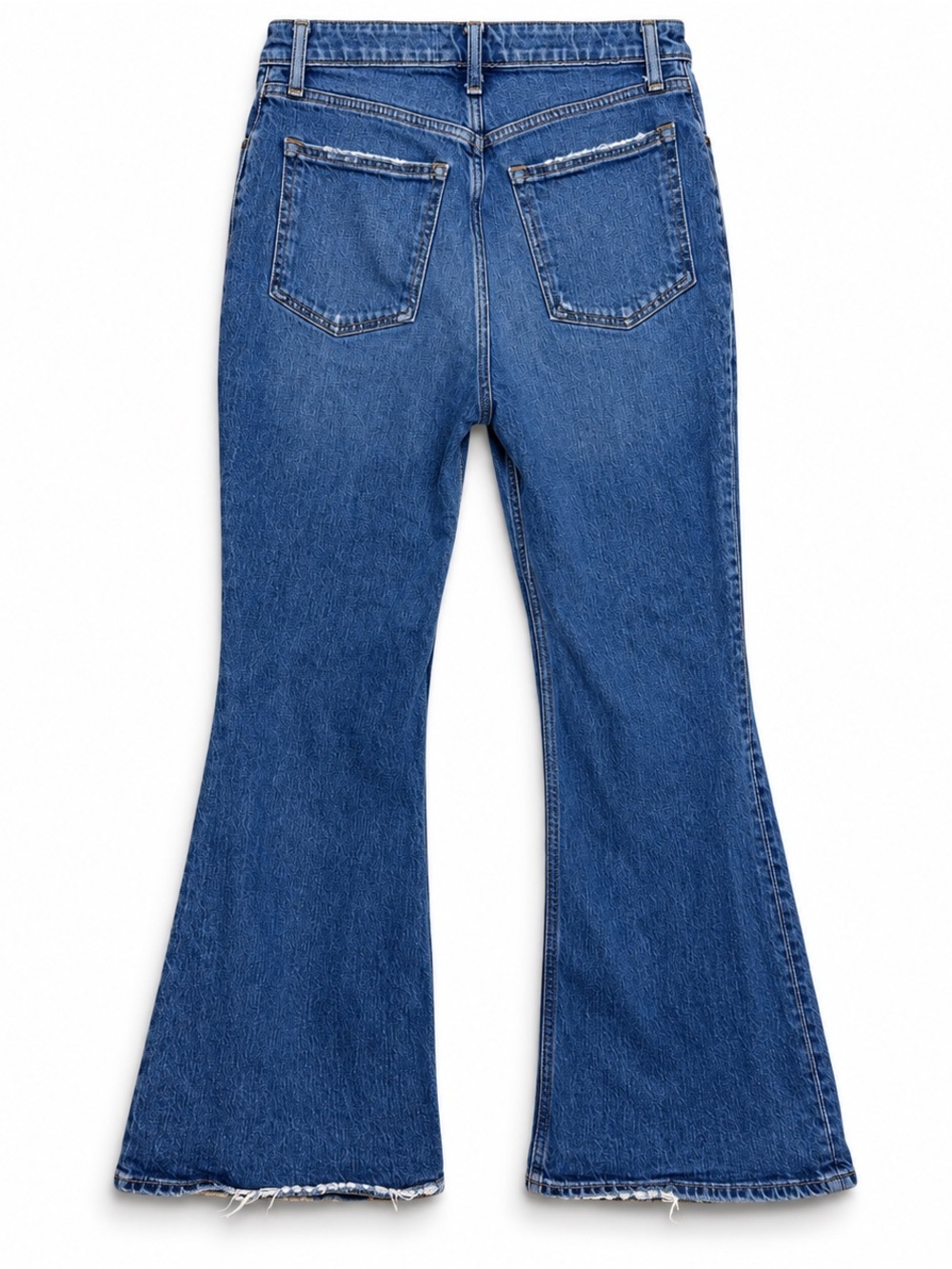 Abercrombie| Ultra High Rise Flare Jeans 70s Raw Hem Medium Wash 28 6S - Picture 2 of 3